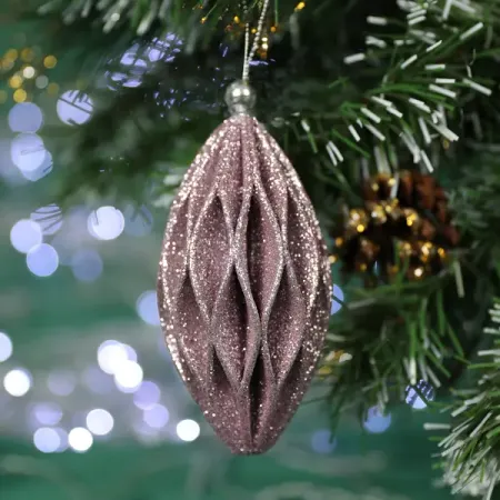 Новогоднее украшение Фонарик JM241932-3 нежно-розовый