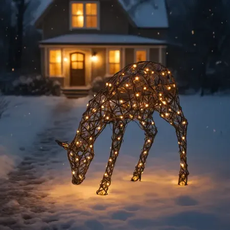 Фигура садовая светодиодная Christmas «Олень папа» h72 см свет белый