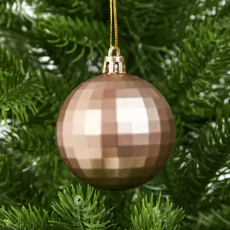 Елочное украшение Шар-диско Christmas ø6 см цвет коричневый