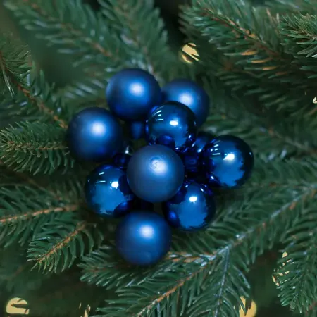 Елочная игрушка Шар 4x8 цвет синий 10 шт.