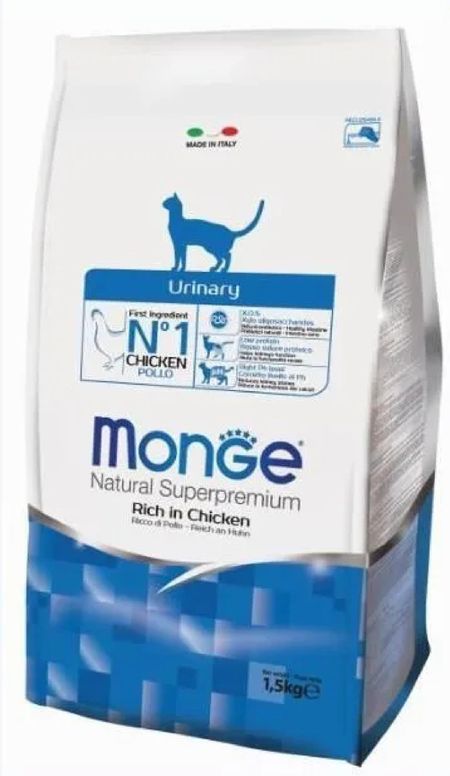 Сухие корма Monge Сухой корм для кошек: профилактика МКБ (1.5 кг)