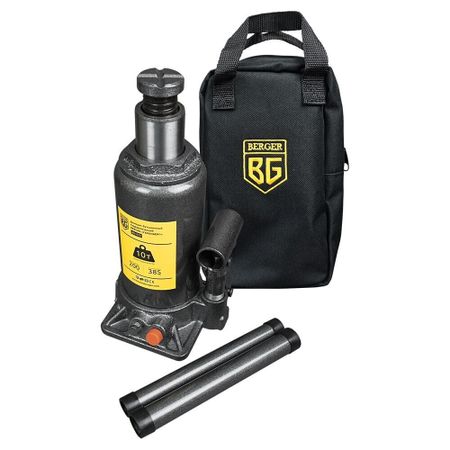 Домкрат гидравлический бутылочный Berger 10 т (BG1272)