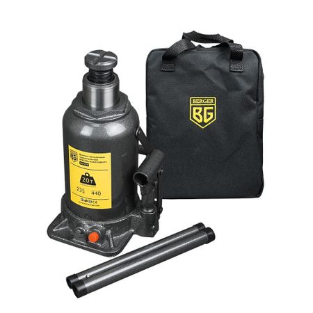 Домкрат гидравлический бутылочный Berger 20 т (BG1273)