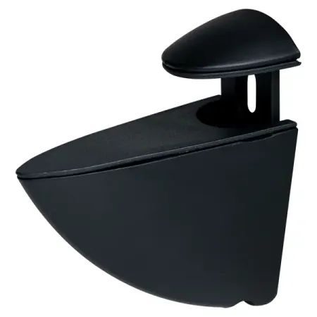 Полкодержатель Пеликан 70x27x60 мм ЦАМ цвет черный