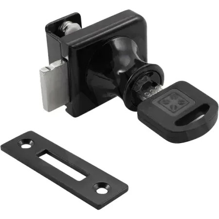 Замок для стеклянных дверей 32x36x18 мм цвет черный