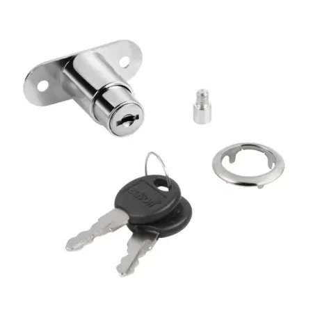 Замок мебельный врезной для 2 дверей 20x19 мм цвет хром металлический мини замок в форме кошки