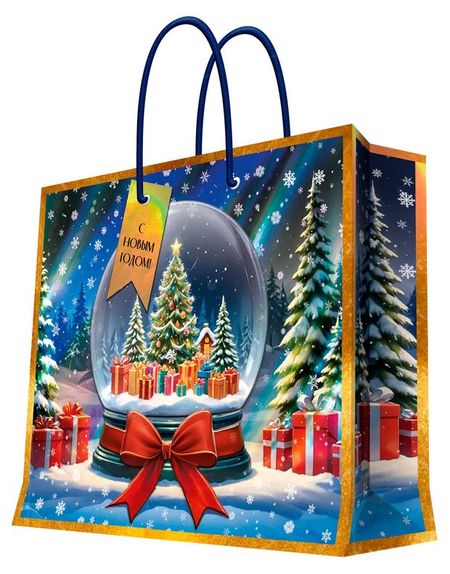 Пакет подарочный Феникс-Презент бумажный 33х26х13 см, 1 шт в ассортименте