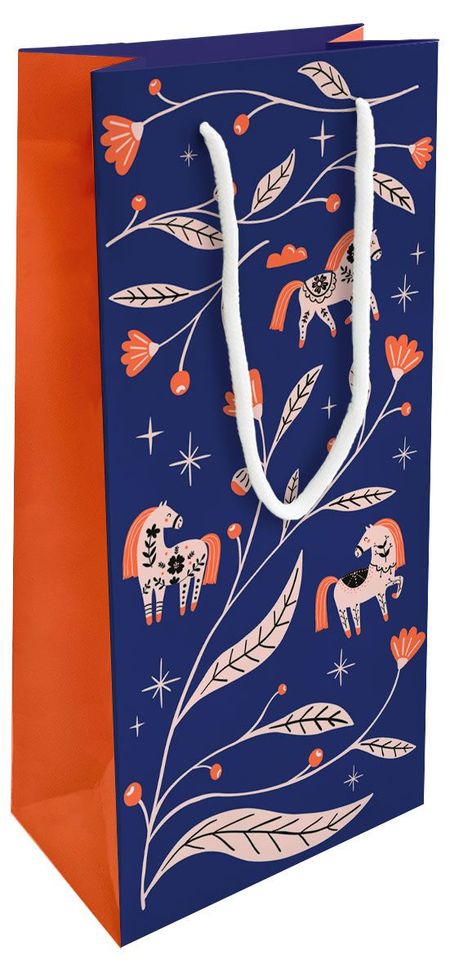 Пакет подарочный Be Smart бумажный Лошади N5, 15х32 см 1 шт в ассортименте