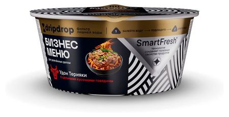 Лапша быстрого приготовления Бизнес меню Удон Терияки с кусочками говядины, 110 г
