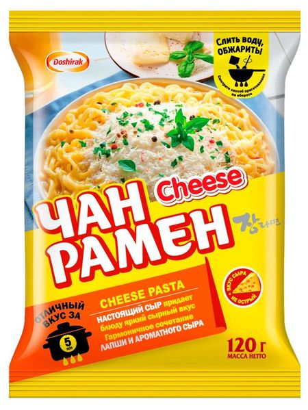 Лапша быстрого приготовления Доширак Чан Рамен Cheese pasta, 120 г