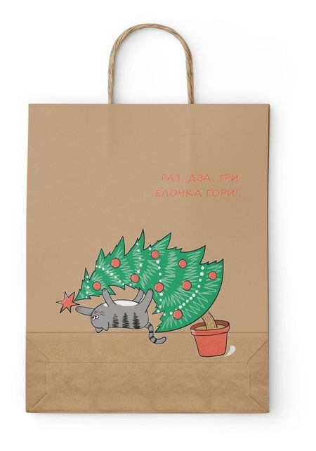 Пакет подарочный ПЗБМ бумажный 45х35х15 см, 1 шт в ассортименте