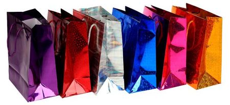 Пакет подарочный Чудо-праздник голографический 18х23х10 см, 1 шт в ассортименте