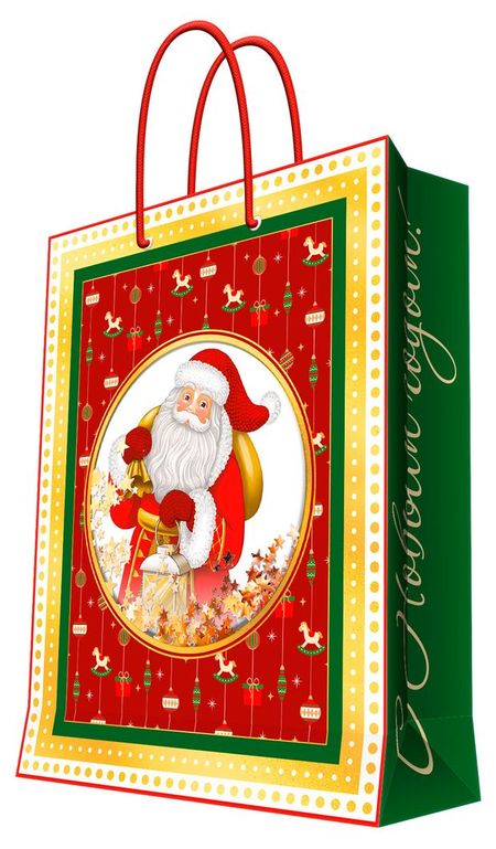 Пакет подарочный Феникс-Презент бумажный 26х33х13 см, 1 шт в ассортименте