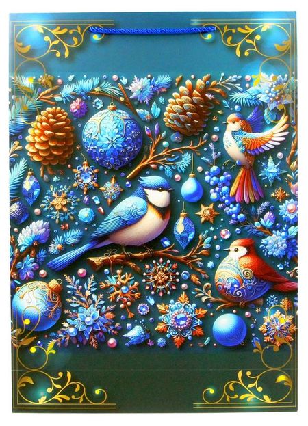 Пакет подарочный ArteNuevo бумажный 33х46х10 см, 1 шт в ассортименте