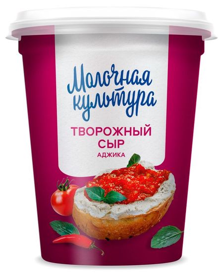 Сыр творожный Молочная культура Аджика 60% БЗМЖ, 130 г
