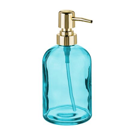 Дозатор для мыла Moroshka Bright Colors настольный стекло бирюзовый (917-308-02)