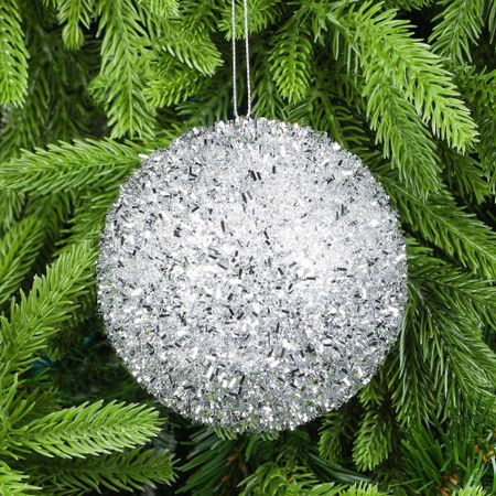 Шар Bizzotto ny Angelica серебристый D10 см