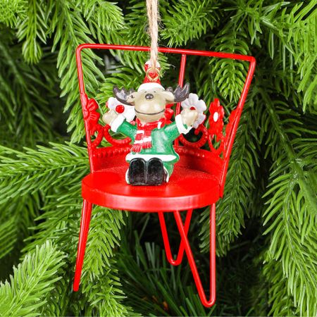 Подвеска елочная Gerimport Ny стул 8,5 см