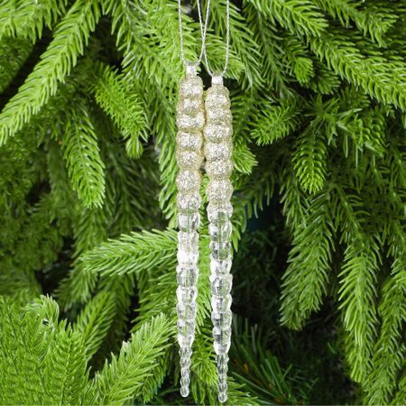 Набор ёлочных игрушек Kaemingk сосульки 14,5 см 2 шт влад райбер магазин жутких игрушек