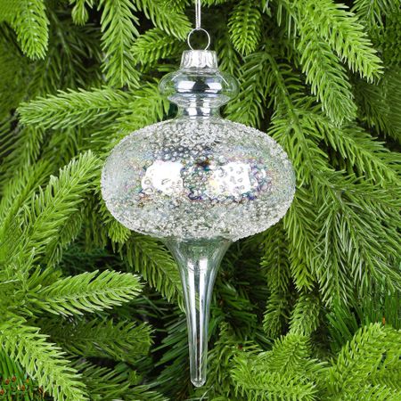 Украшение Yancheng Shiny подвесное стеклянное 9x16 см