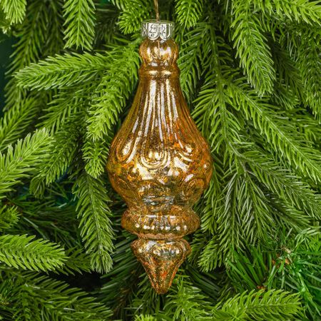 Украшение подвесное Yancheng Shiny стеклянное 6х6х17 см