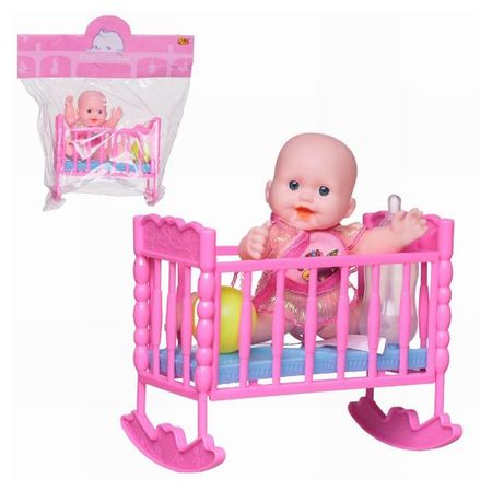 Игрушка Мой малыш Пупс в наборе с кроваткой