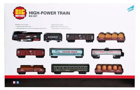 Набор игровой Big Motors Железная дорога с 9 вагонами