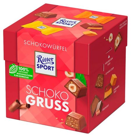 Набор конфет из молочного шоколада Ritter Sport Шоколадное пожелание, 176 г