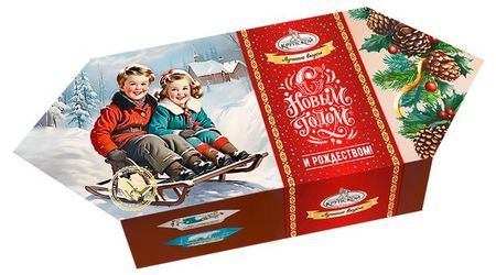 Подарок новогодний сладкий Славянка Лучшее от фабрики Крупской, 569 г