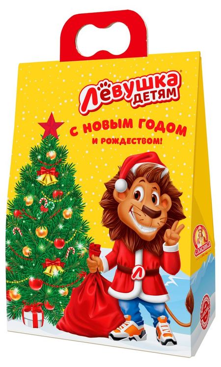 Подарок новогодний сладкий Славянка Левушка детям Ассорти, 177 г