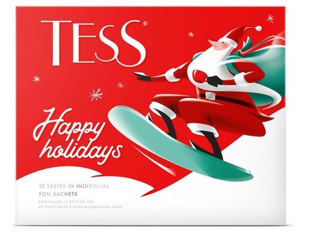 Чайное ассорти Tess Happy holidays 12 вкусов, 48 пакетиков
