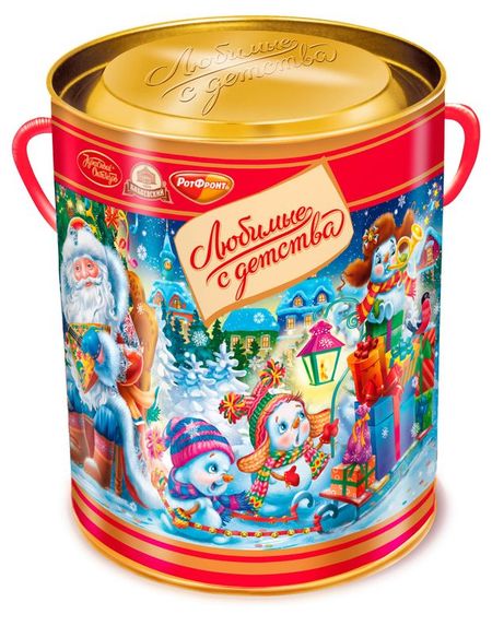 Подарок новогодний сладкий Красный октябрь Любимые с детства, 501 г