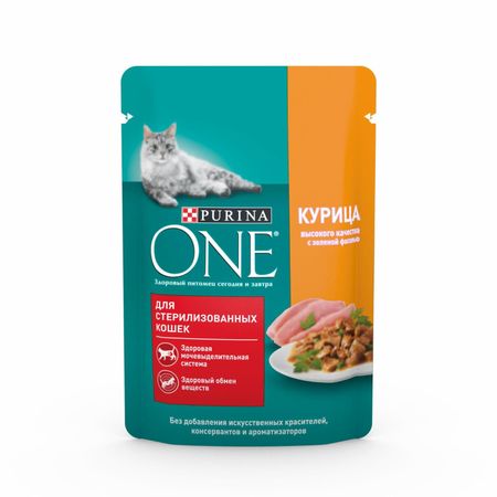 Консервы, паучи Purina ONE Паучи для стерилизованных кошек, с курицей и зеленой фасолью (26 шт) оксана юрьевна грачева организационное поведение