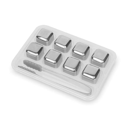 Набор охлаждающих кубиков Homefeel (кубики 27 мм 8 штук) + щипцы для льда