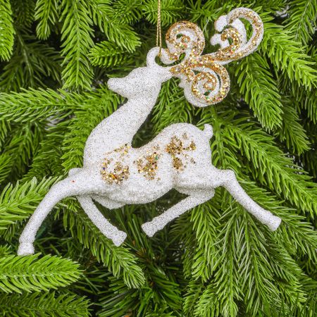 Ёлочная игрушка Kurt S. Adler олень с блёстками 12 см