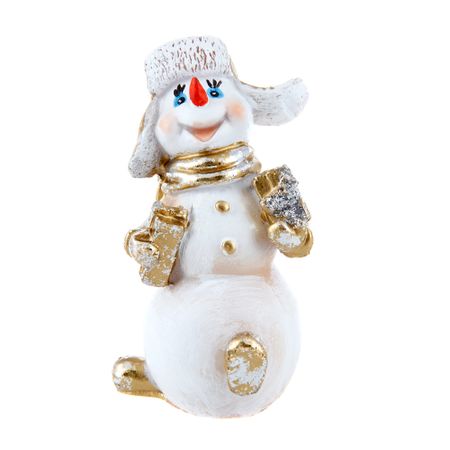 Снеговичек с подарками в руках ТПК Полиформ 12 см
