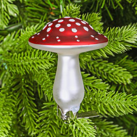Украшение Yancheng Shiny стеклянное гриб 5,6x5,6x8 см
