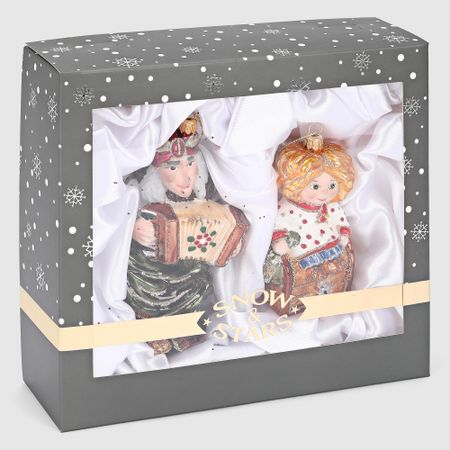 Набор ёлочных игрушек Snow and Stars Баба-яга и Домовёнок 2 шт 3d art роспись ёлочных игрушек дед мороз и снеговик ир 012