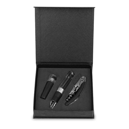 Подарочный набор Homefeel из 3-х барных аксессуаров (аэратор для вина, штопор, винная пробка)