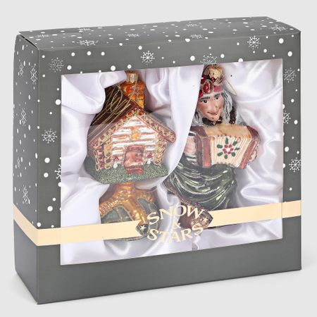 Набор ёлочных игрушек Snow and Stars Баба-яга и домик 2 шт 3d art роспись ёлочных игрушек дед мороз и снеговик ир 012