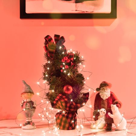 Электрогирлянда новогодняя на батарейках Reason 100 led теплый белый 0,2+10 м