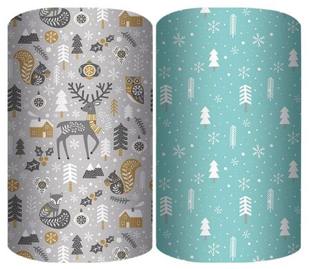 Бумага упаковочная глянцевая Норд, 70х100 см 1 шт в ассортименте