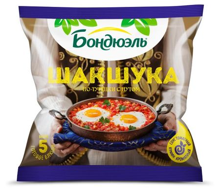 Смесь овощная Бондюэль Шакшука по-турецки с нутом замороженная, 200 г