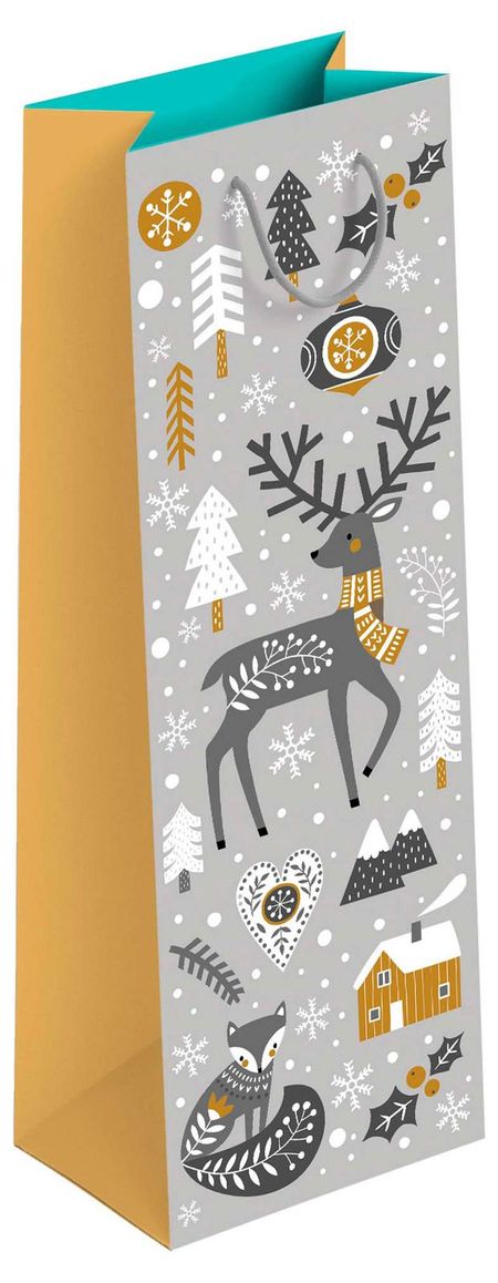 Пакет под бутылку Норд, 12х36 см 1 шт в ассортименте