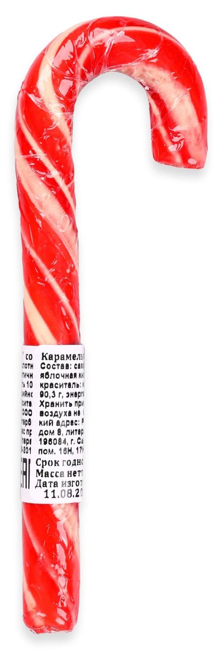 Карамель леденцовая АШАН Красная птица Трость со вкусом клубники, 20 г