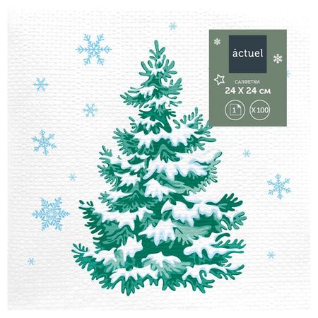 Салфетки бумажные Actuel 24х24 см, 100 листов книга для записей а4 80 листов paper art разно ное настроение творческая