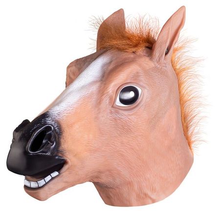 Маска карнавальная новогодняя Partymania Лошадь на голову, 1 шт