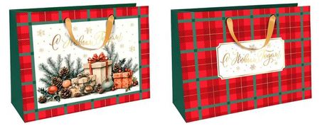 Пакет подарочный премиум Классика, 32х26 см 1 шт в ассортименте