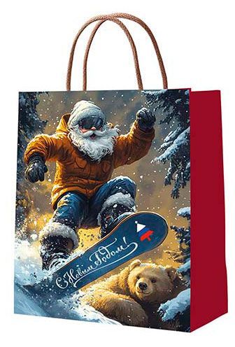 Пакет подарочный Centrum Дед Мороз, 26х32х12 см 1 шт в ассортименте