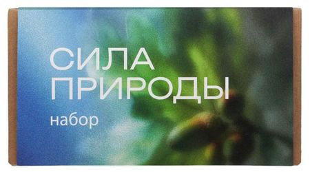 Набор подарочный Сила природы, Бомбочка 120 г + Скраб 400 г, Масло эфирное 15 мл + Мочалка